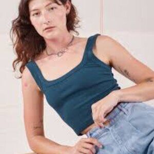 Big Bud Press Square Neck Tank in Lagoon size XXS